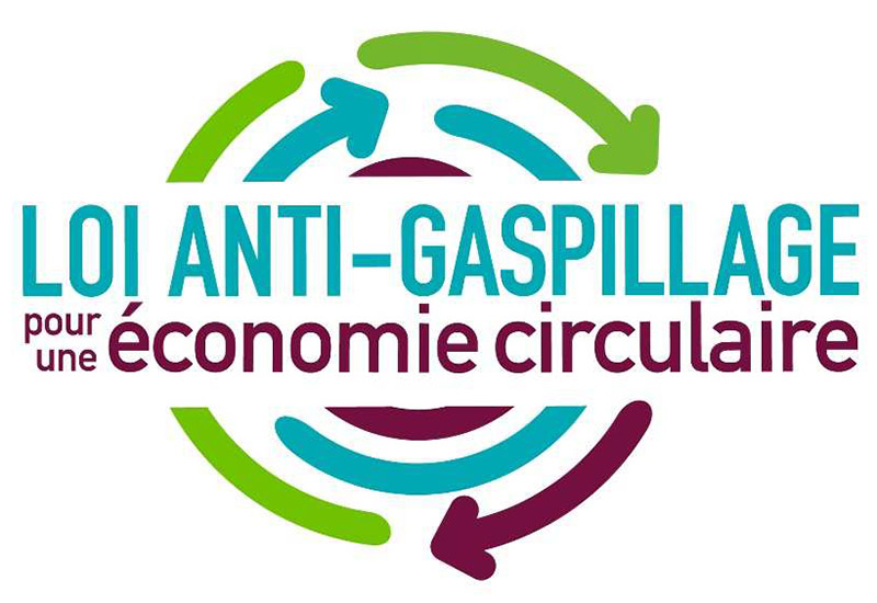 logo loi anti-gaspillage pour une économie circulaire